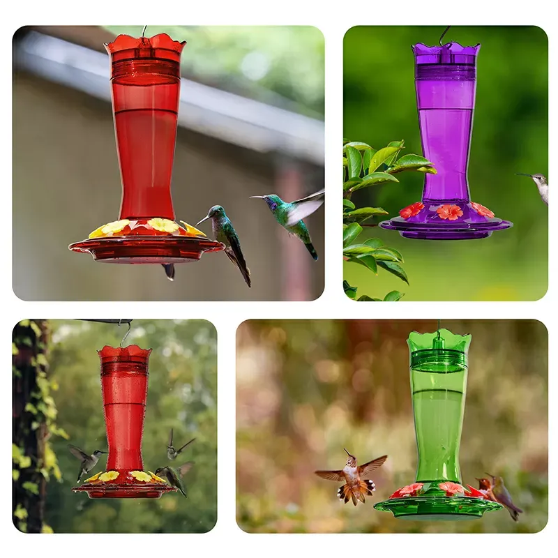 Kingsyard 14oz Glass Hummingbird Feeder with Bee Proof & Ant Moat 5