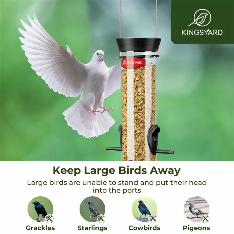 Kingsyard Extra Thick Tube Bird Feeder 5