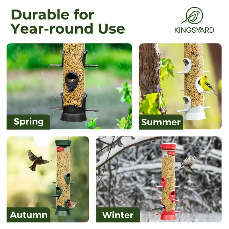 Kingsyard Extra Thick Tube Bird Feeder 7