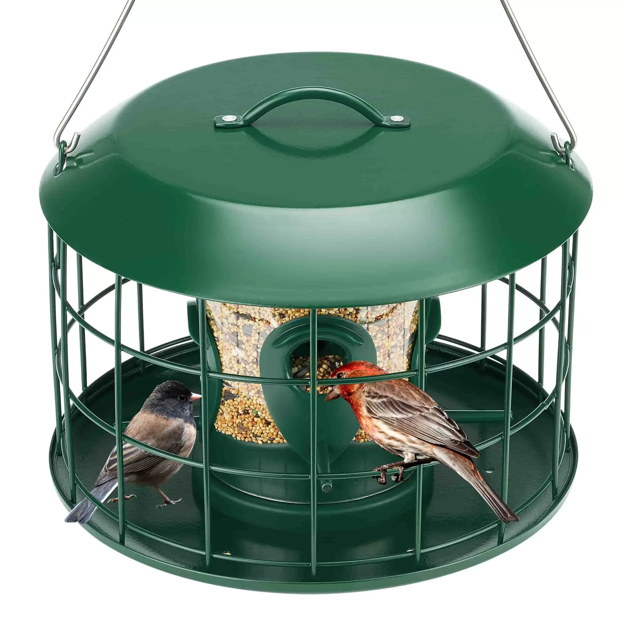 Kingsyard Squirrel Proof Caged Tube Bird Feeder 2