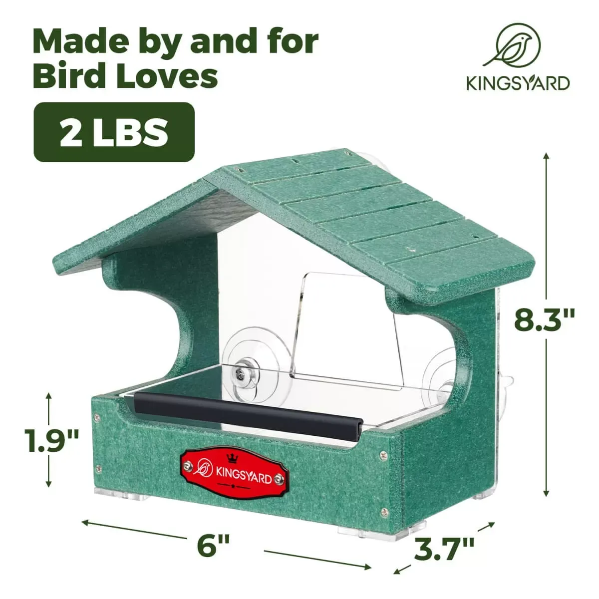 Kingsyard Window Bird Feeder House for Outside Hanging 3