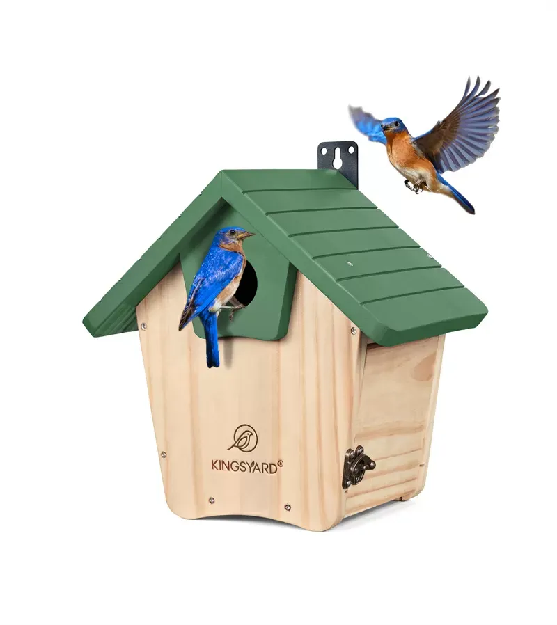 Kingsyard Wooden Bluebird House with 1.5'' Hole 2 Kingsyard Wooden Bluebird House with 1.5'' Hole 2