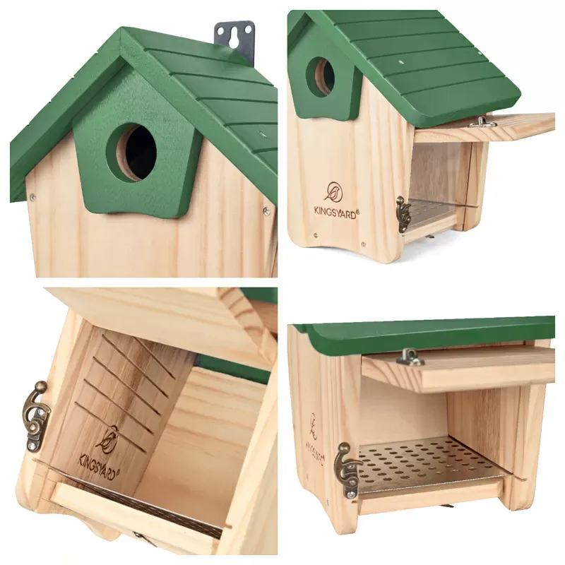 Kingsyard Wooden Bluebird House with 1.5'' Hole 3 Kingsyard Wooden Bluebird House with 1.5'' Hole 3
