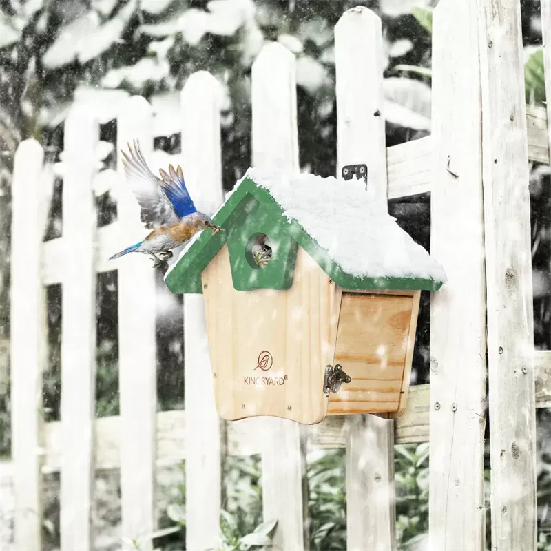 Kingsyard Wooden Bluebird House with 1.5'' Hole 9 Kingsyard Wooden Bluebird House with 1.5'' Hole 9