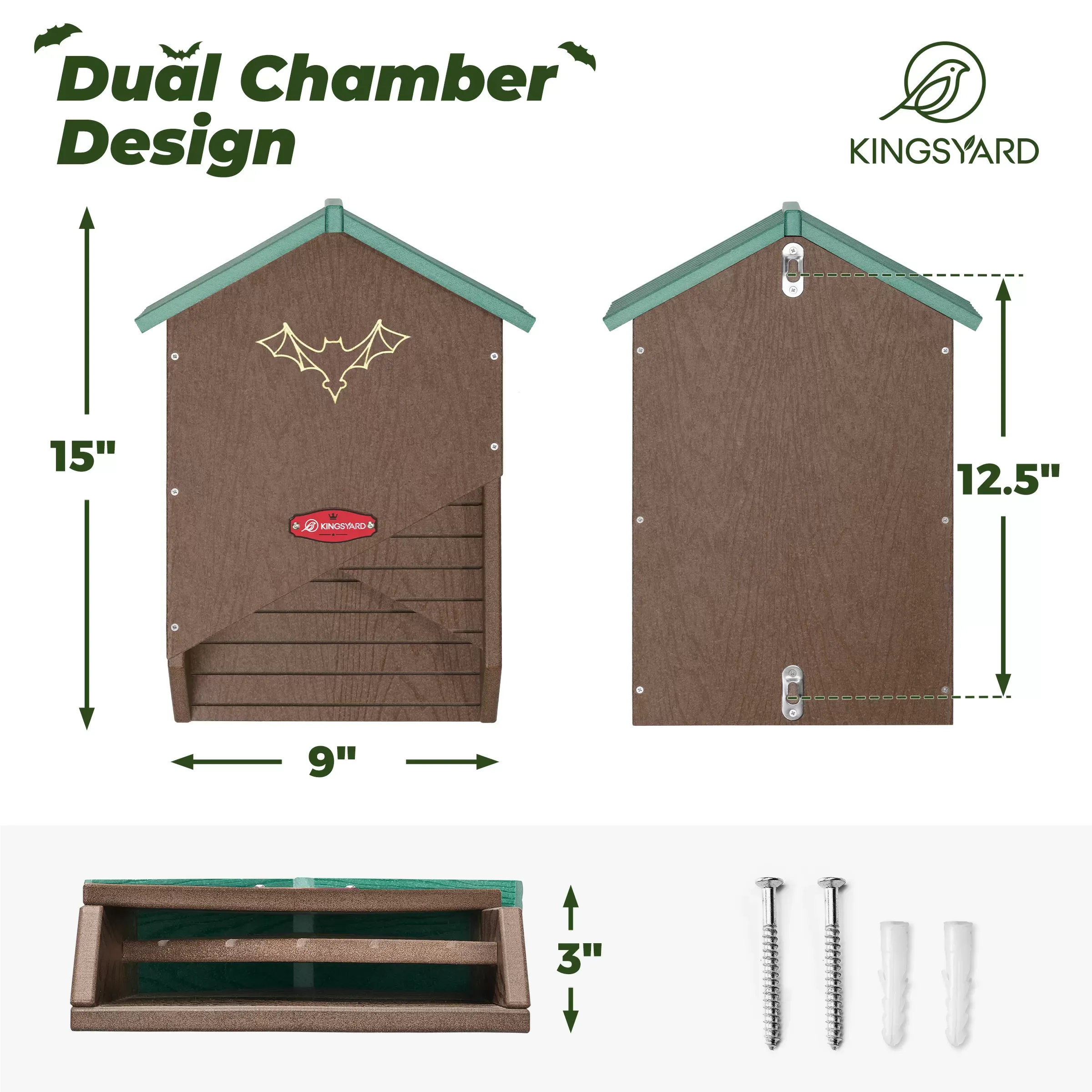 Kingsyard X-shaped Bat House 3