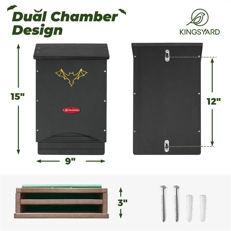 Kingsyard Arc Recycled Plastic Bat House 3