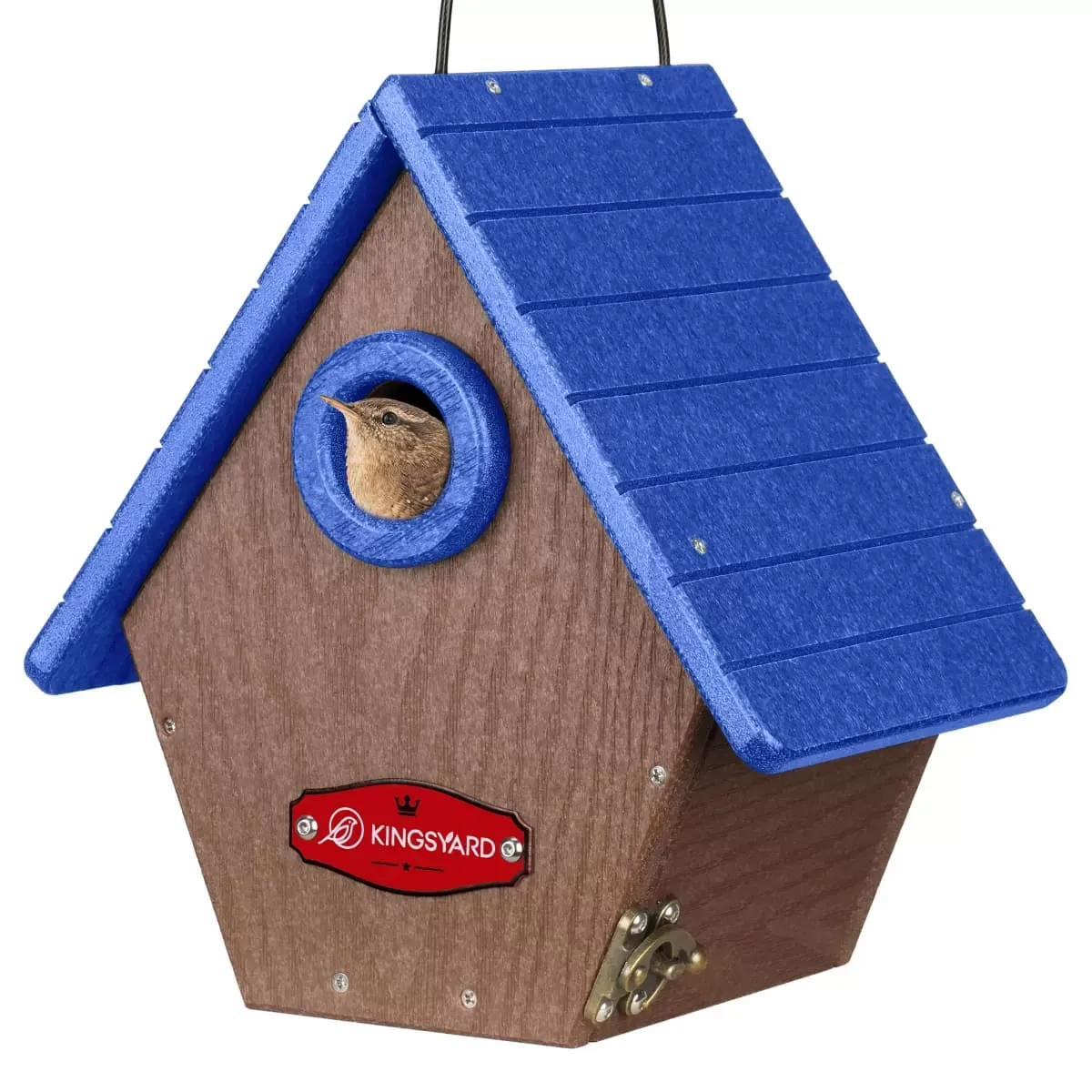 Blue Kingsyard Hanging Wren House with 1.1'' Hole 2 Blue Kingsyard Hanging Wren House with 1.1'' Hole 2