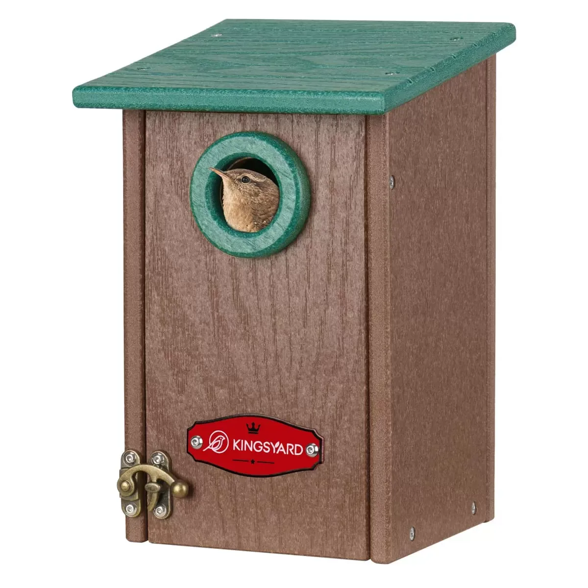 Green Kingsyard Weatherproof Wren Bird House with 1'' Hole for Outdoor Nesting 2 Green Kingsyard Weatherproof Wren Bird House with 1'' Hole for Outdoor Nesting 2