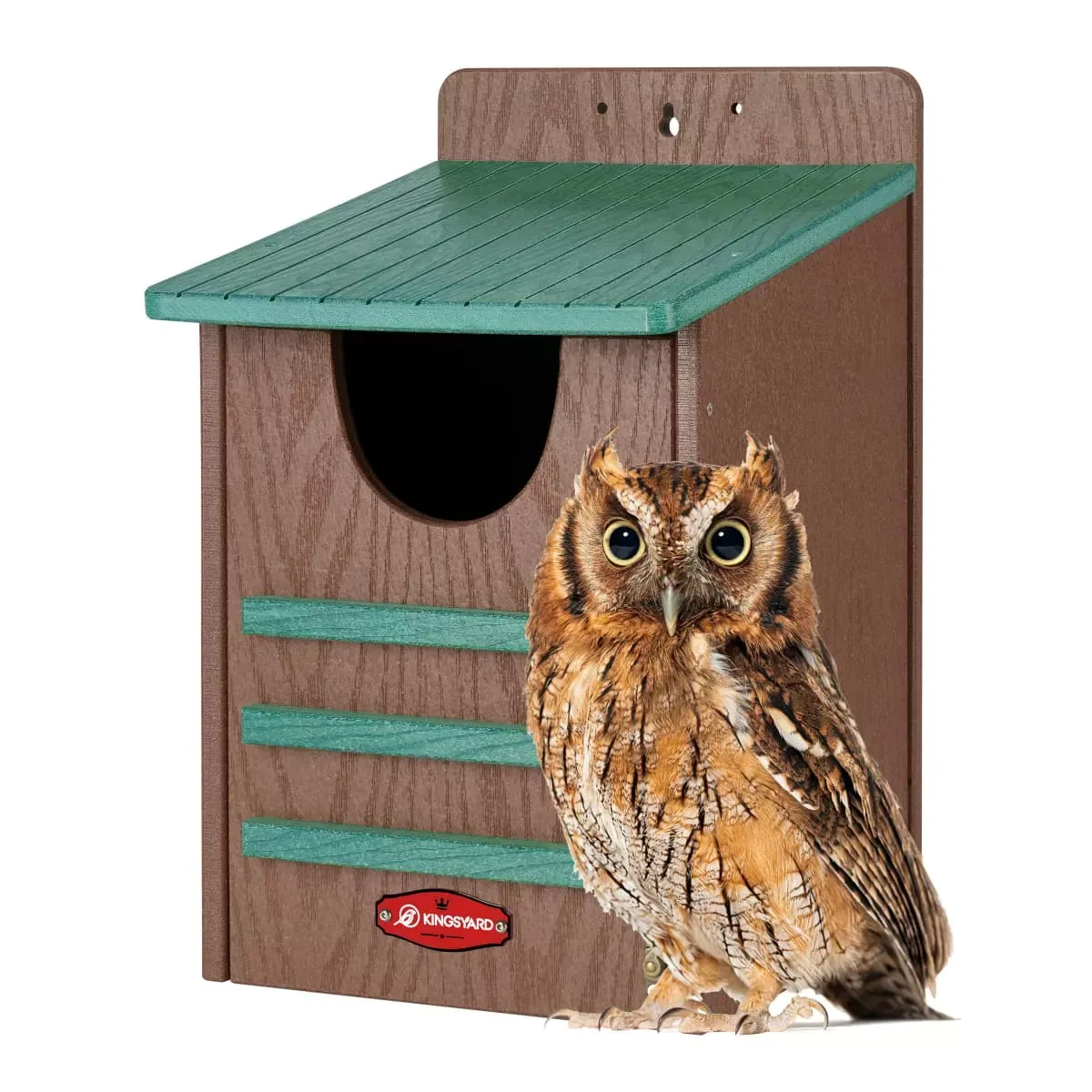 Kingsyard Weatherproof Owl House Outdoor Nesting Box 3