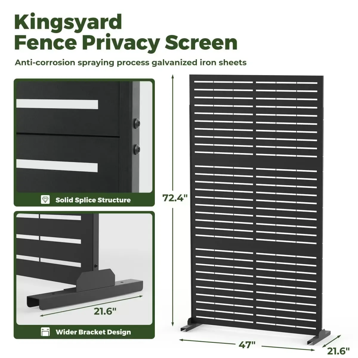 Slat Panel Kingsyard Decorative Metal Privacy Screen 4