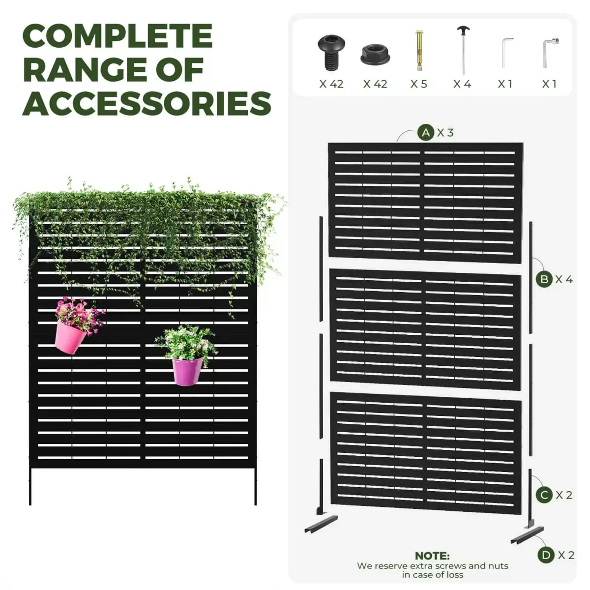 Slat Panel Kingsyard Decorative Metal Privacy Screen 5