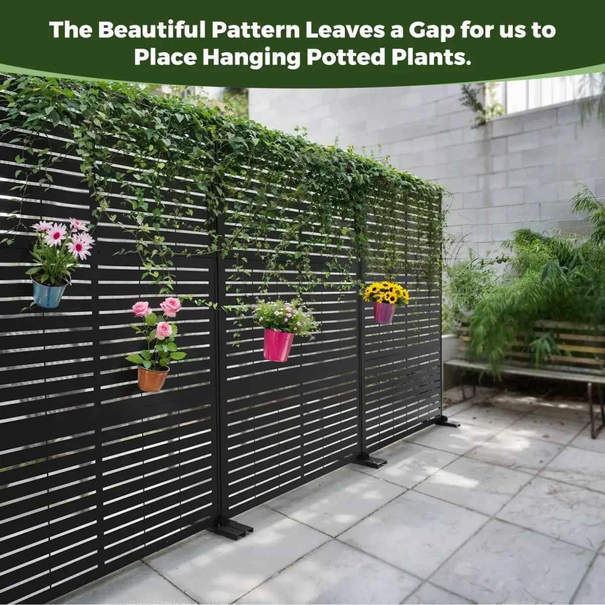 Slat Panel Kingsyard Decorative Metal Privacy Screen 6