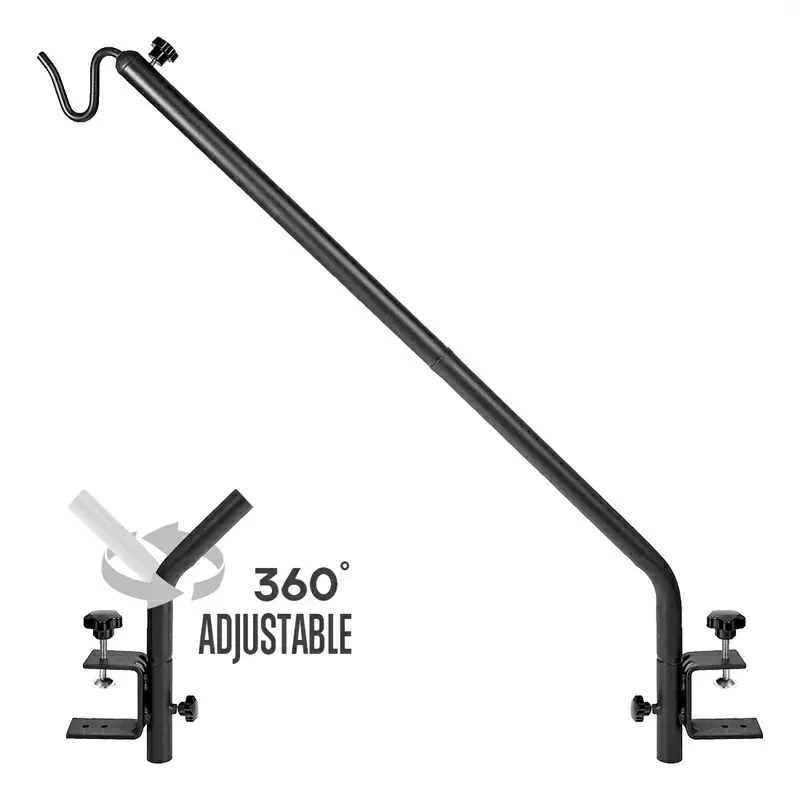 Black Kingsyard Adjustable(27"-39") Metal Deck Railling Hooks 3