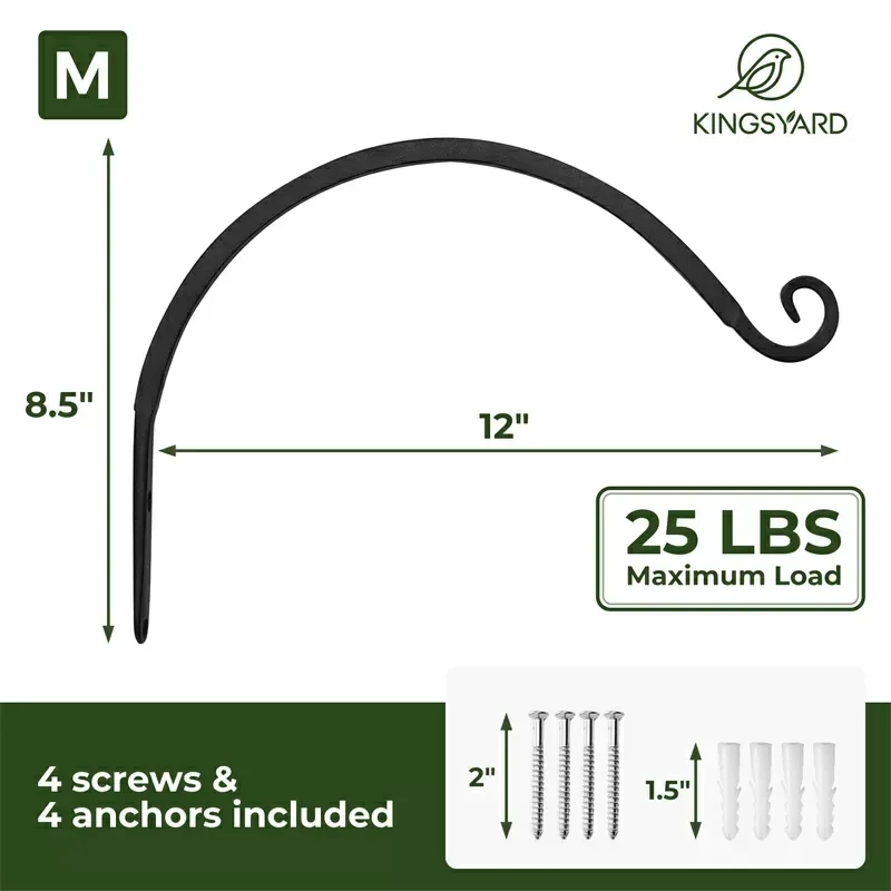 Kingsyard S Shape Metal Bird Feeder Hanger 3