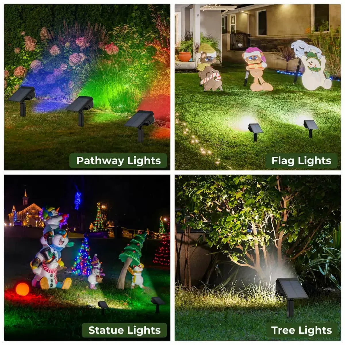 MultiColor Kingsyard 47 LEDs Waterproof IP68 Solar Lights for Garden Yards 6