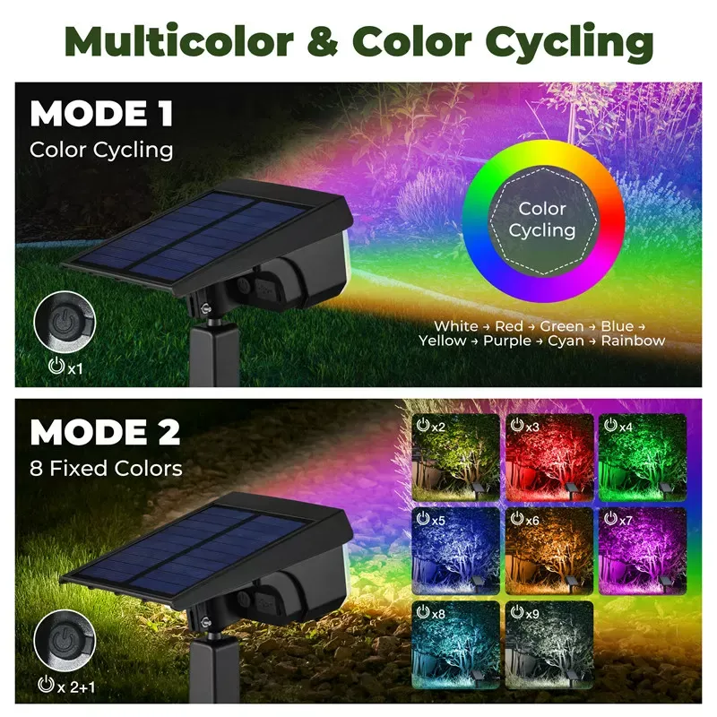 Kingsyard Outdoor Solar Spotlights 6