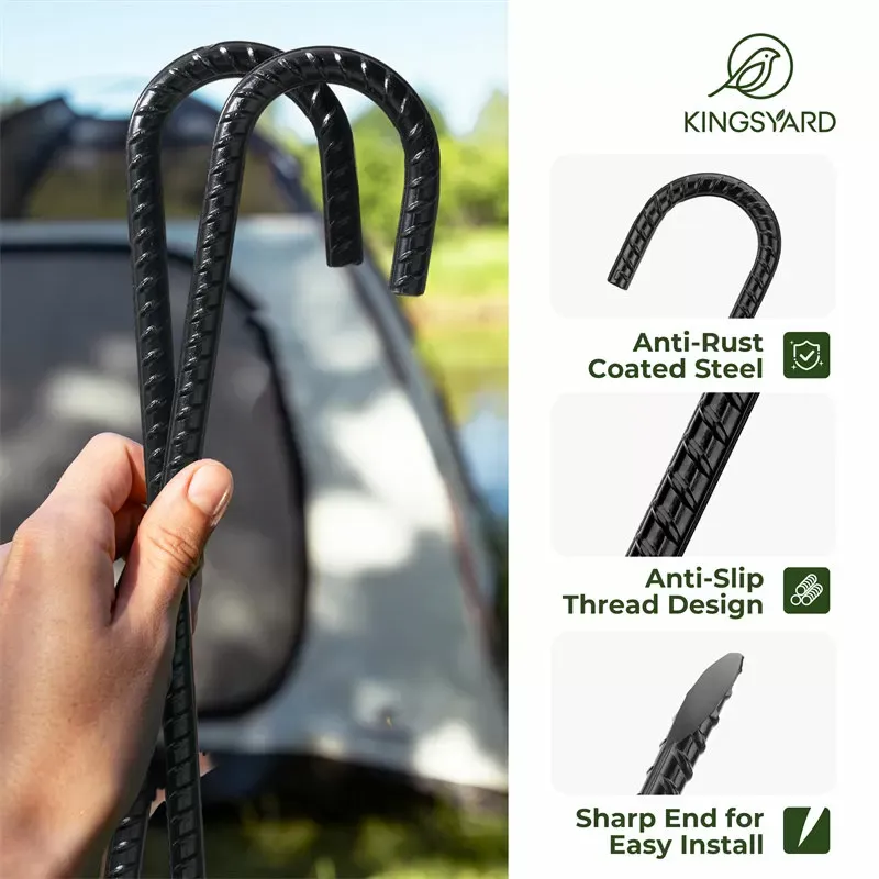 Kingsyard J Shape Rebar Stakes 4