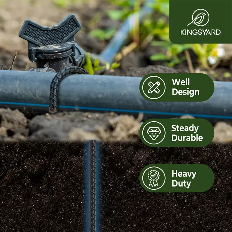 Black Kingsyard J Shape Rebar Stakes 6