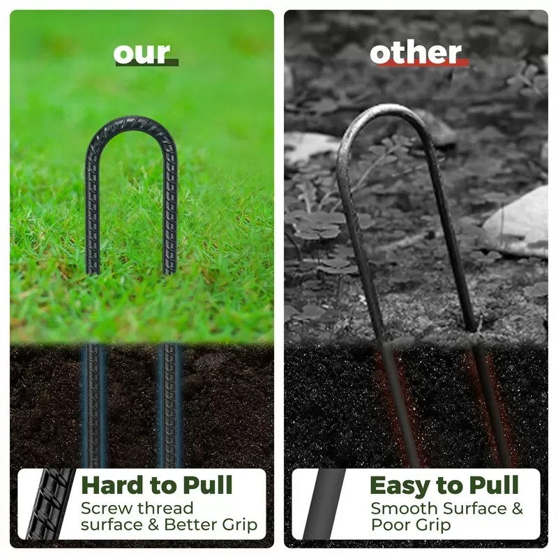 Black Kingsyard U Shape Rebar Stakes 5