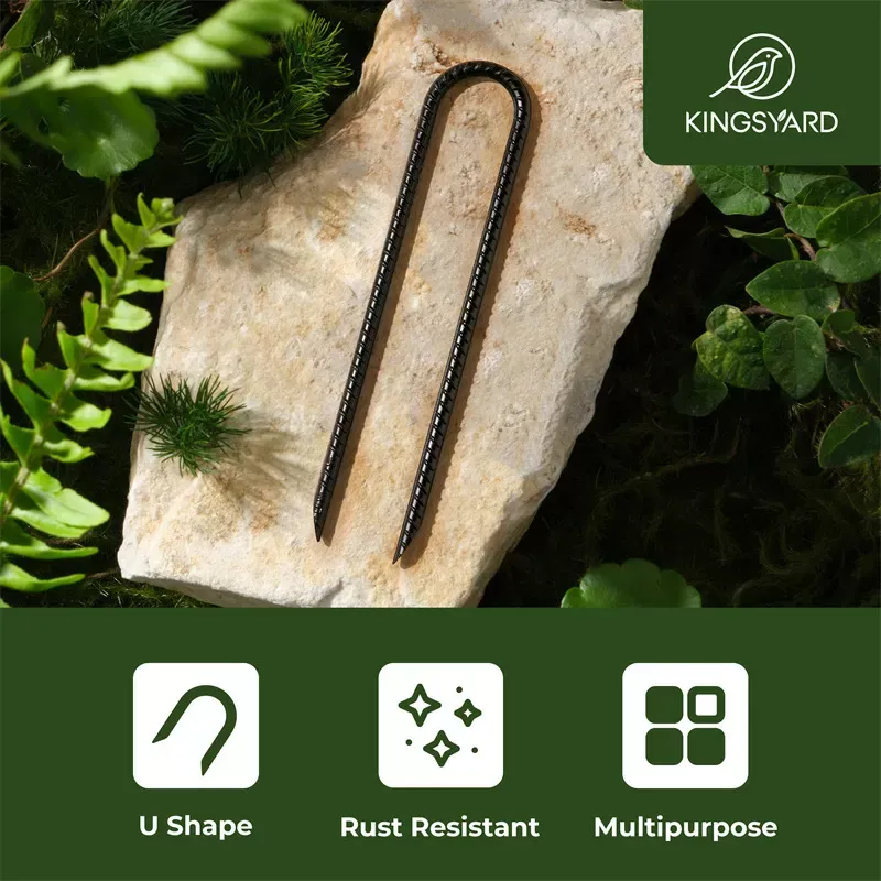 Black Kingsyard U Shape Rebar Stakes 6
