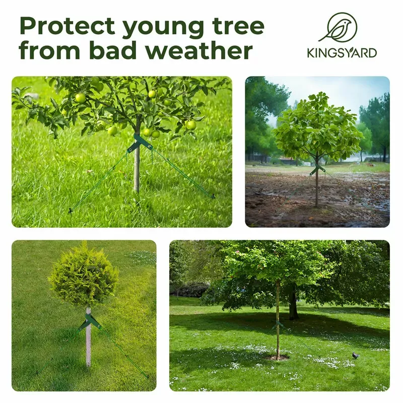 Black & Green Kingsyard Heavy Duty Tree Support Stakes 7