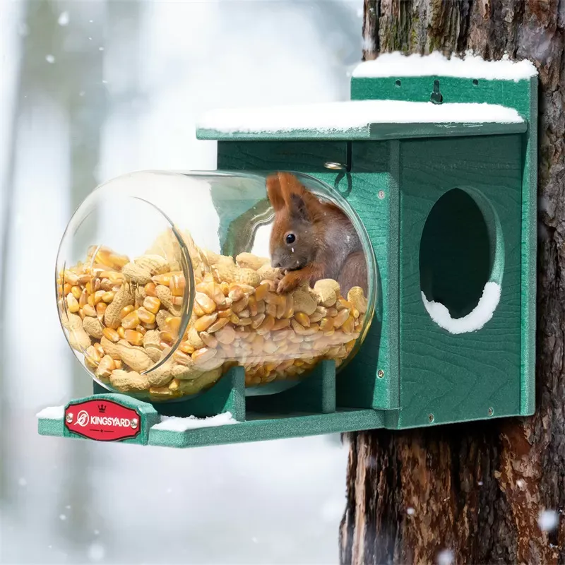 Green Kingsyard Recycled Plastic Squirrel Feeder 1 Green Kingsyard Recycled Plastic Squirrel Feeder 1