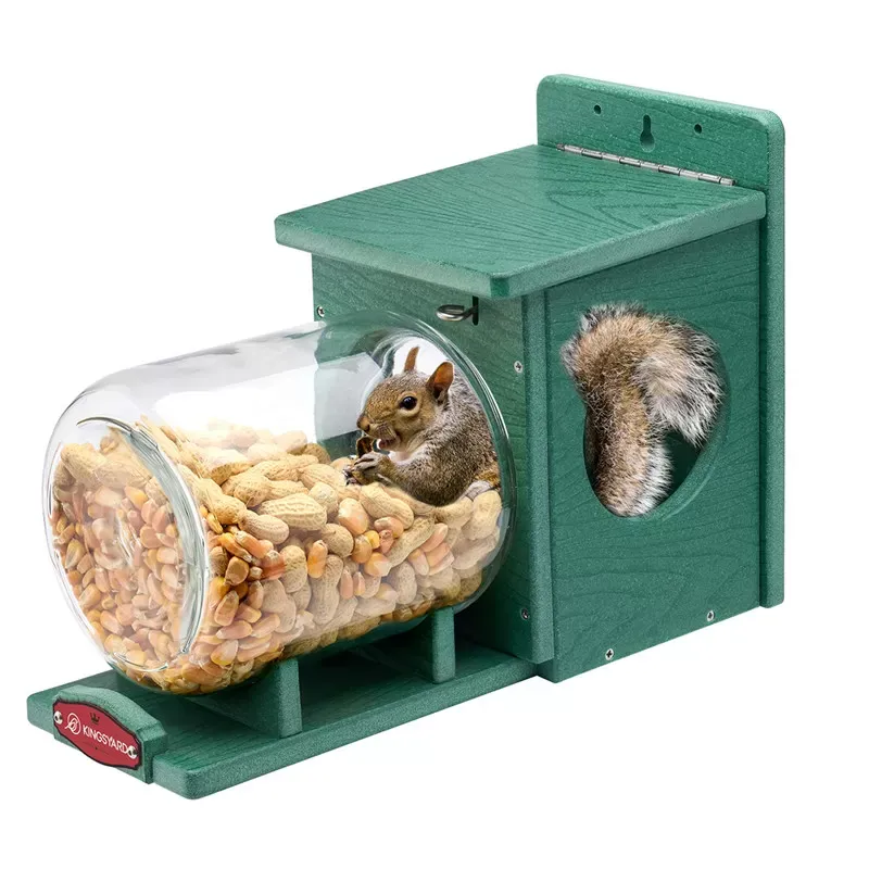 Green Kingsyard Recycled Plastic Squirrel Feeder 2 Green Kingsyard Recycled Plastic Squirrel Feeder 2