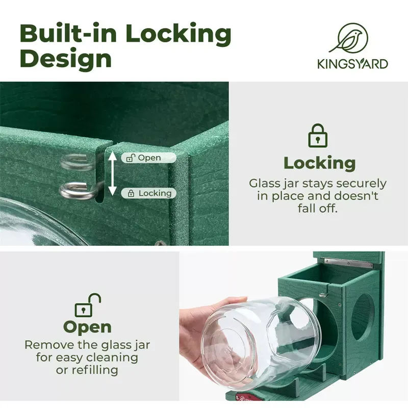 Green Kingsyard Recycled Plastic Squirrel Feeder 5 Green Kingsyard Recycled Plastic Squirrel Feeder 5