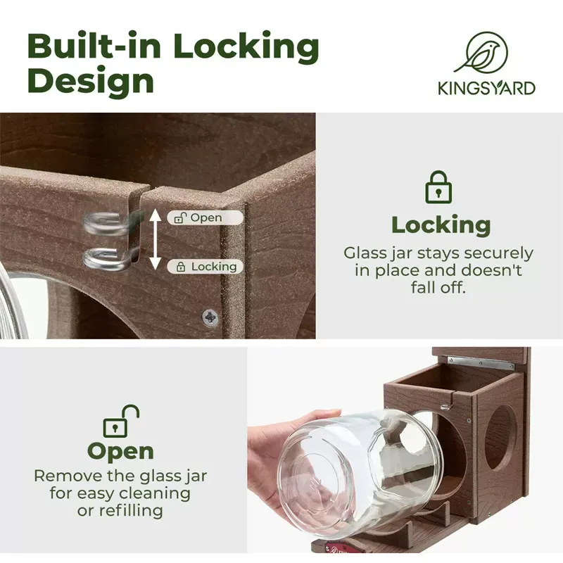 Brown Kingsyard Recycled Plastic Squirrel Feeder 5