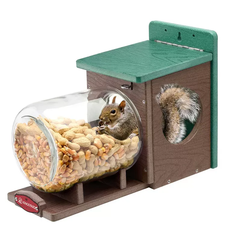 Green & Brown Kingsyard Recycled Plastic Squirrel Feeder 2