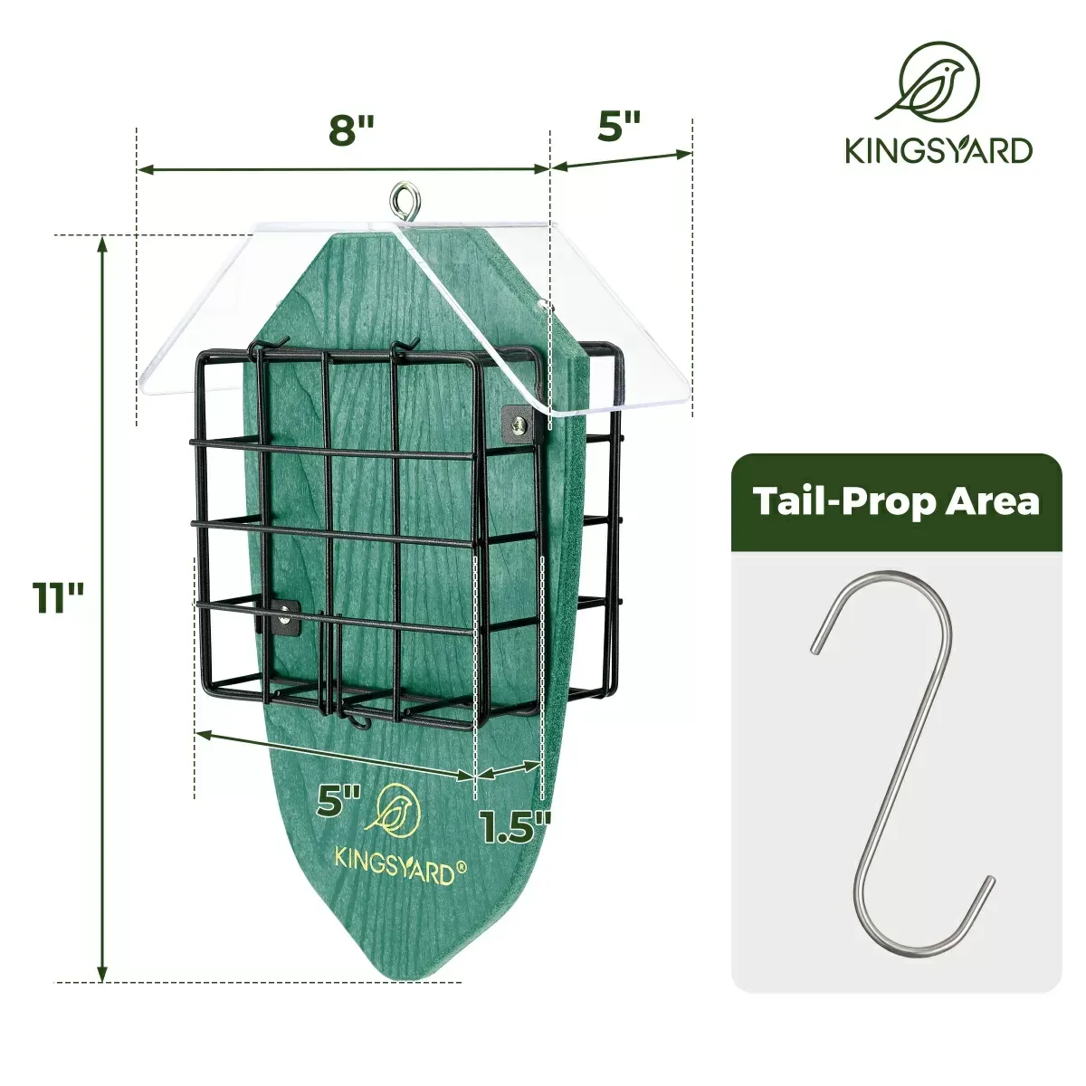 Kingsyard Double Suet Weatherproof Bird Feeder 3 Kingsyard Double Suet Weatherproof Bird Feeder 3