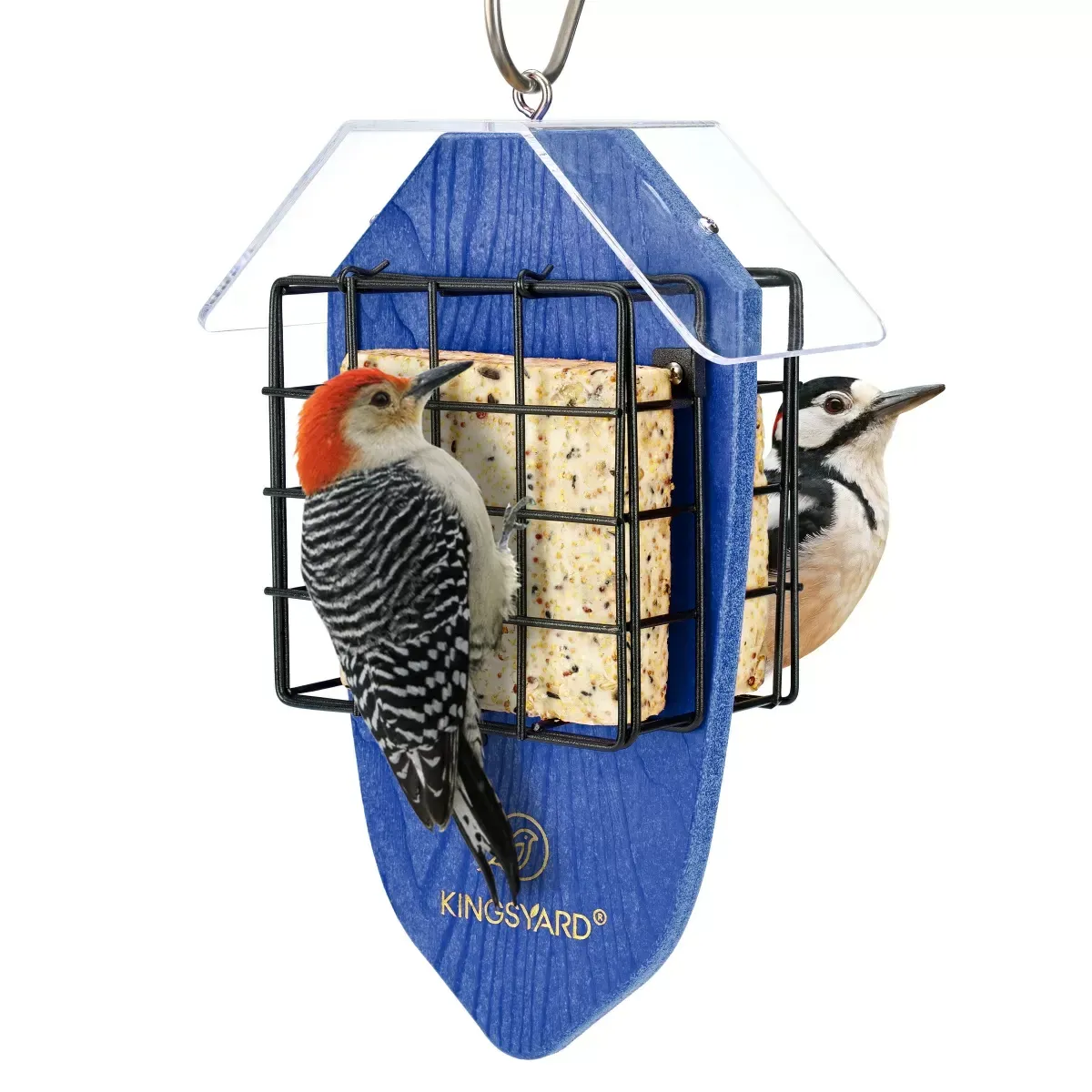 Blue Kingsyard Double Suet Weatherproof Bird Feeder 2