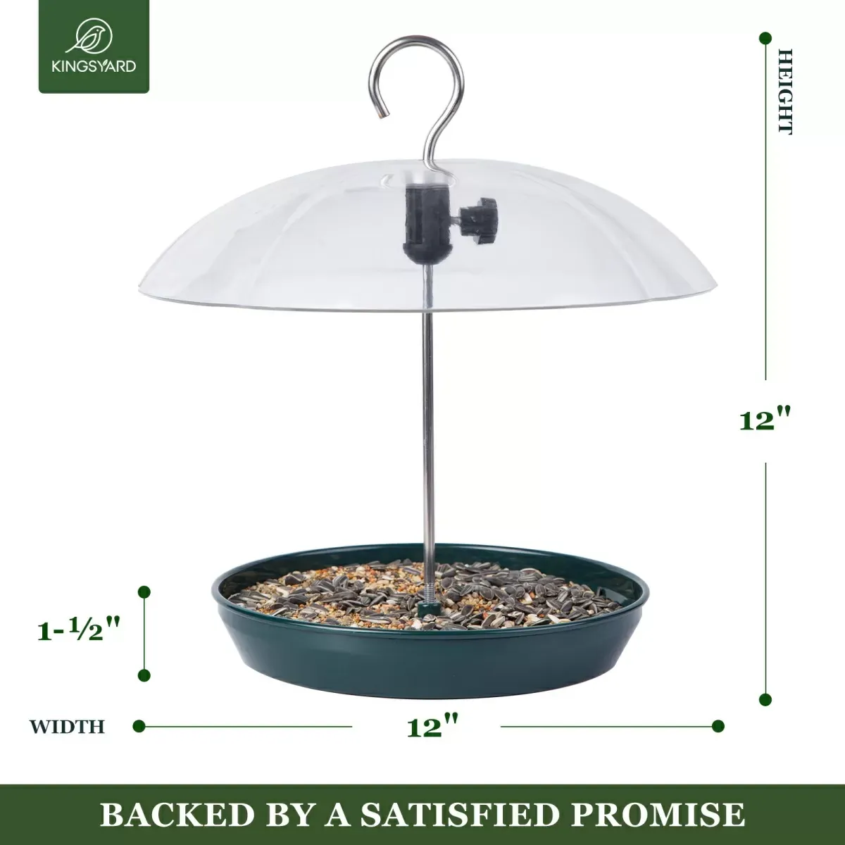 Kingsyard Adjustable Platform Bird Feeder with Squirrel Proof Design 2