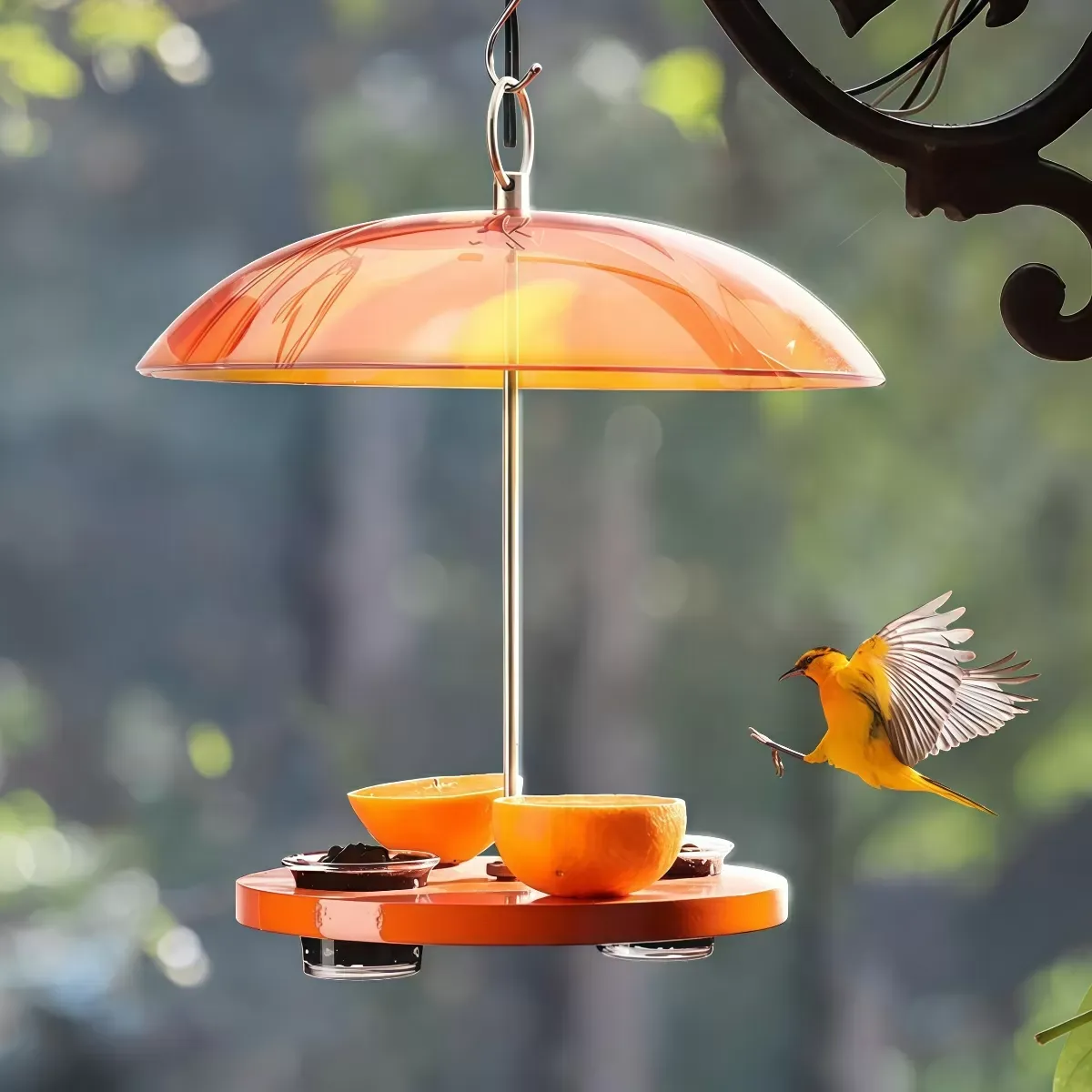 Kingsyard Oriole Bird Feeders with Protective Dome