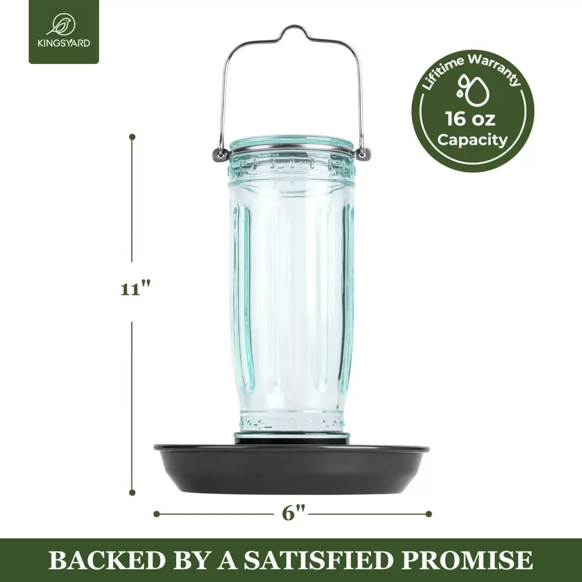 Kingsyard Glass Bird Waterer for Outdoor Use 3 Kingsyard Glass Bird Waterer for Outdoor Use 3