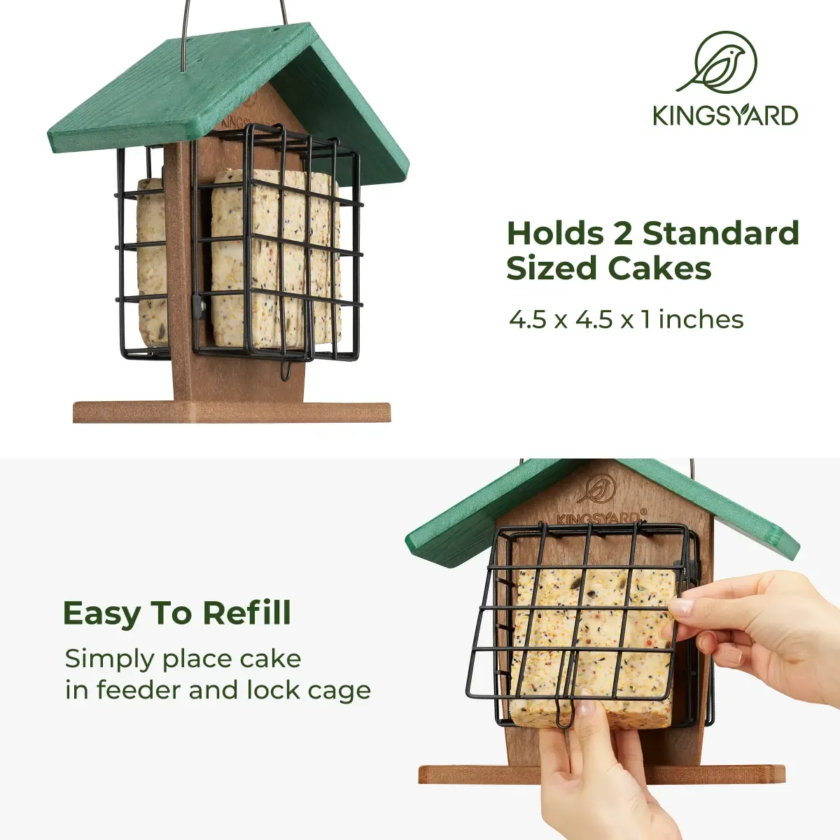 Kingsyard Recycled Plastic Double Suet Bird Feeders 4