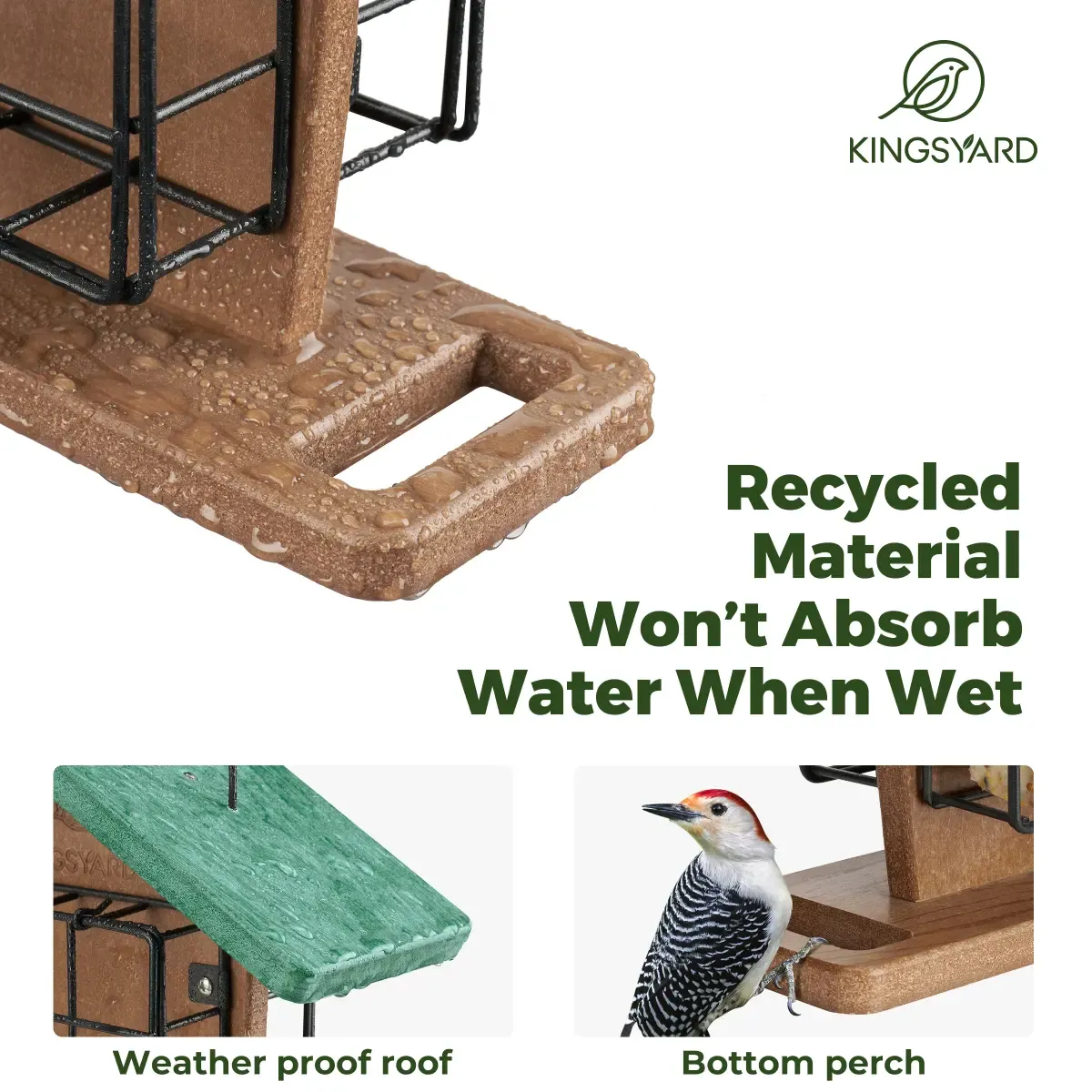 Kingsyard Recycled Plastic Double Suet Bird Feeders 5