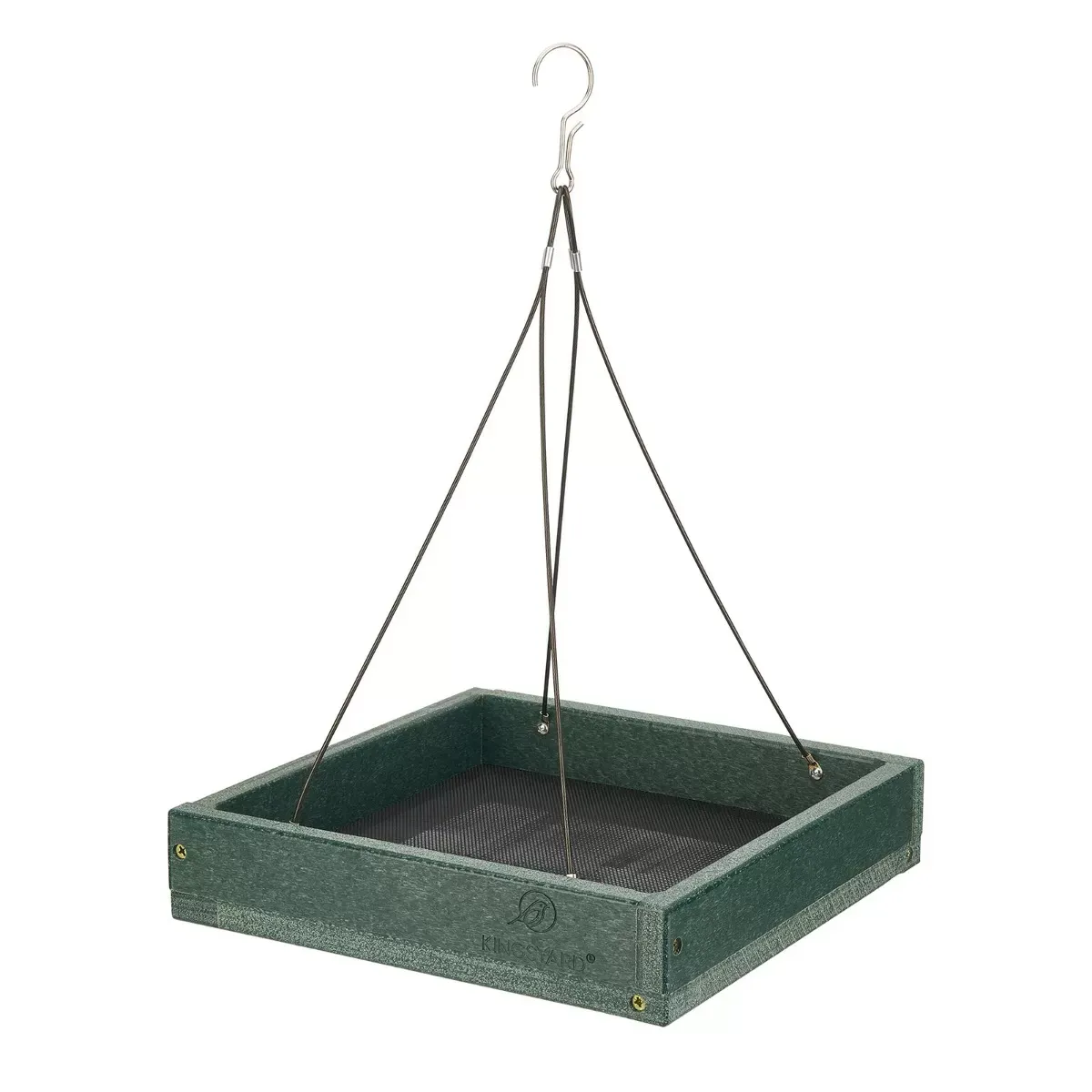 Green Kingsyard Platform Bird Feeder with Large Seed Tray 2