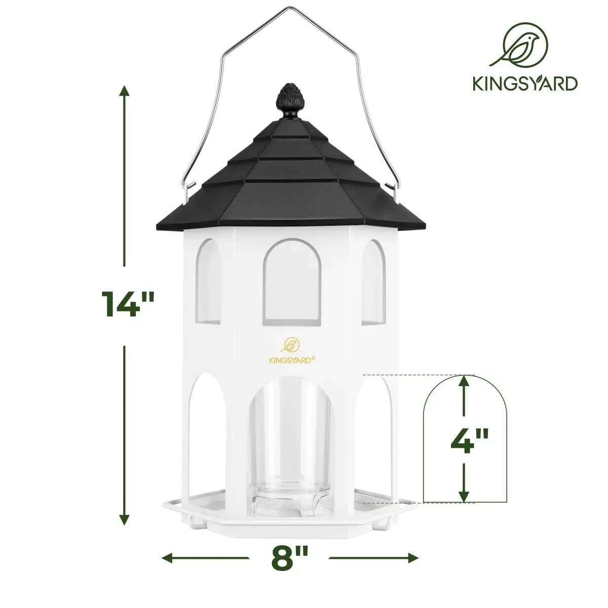 Kingsyard Weatherproof Metal House Bird Feeder 3