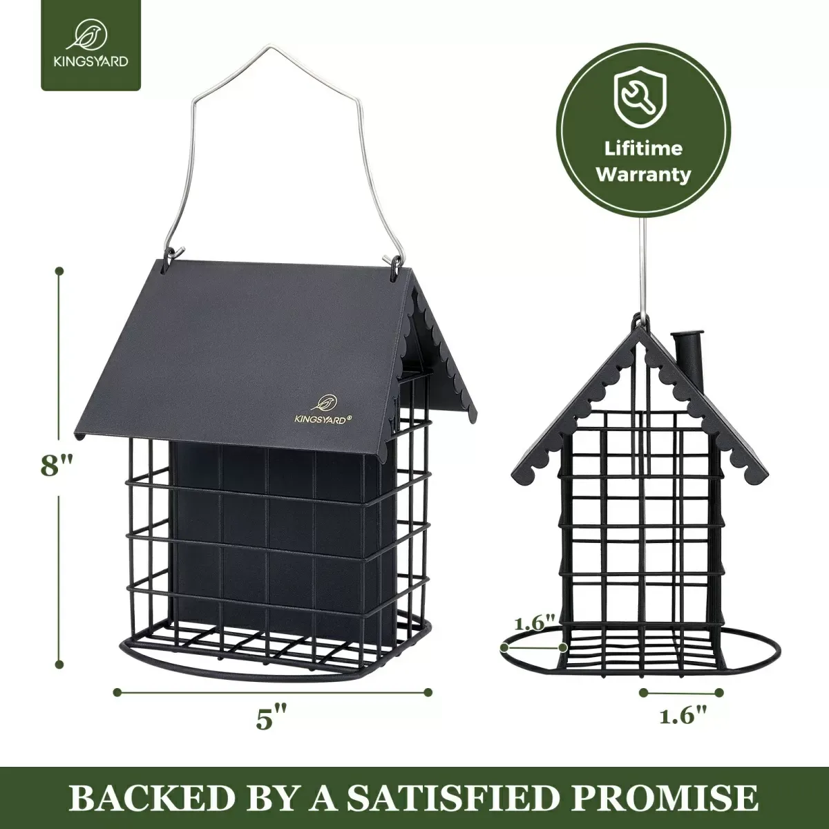 Kingsyard Suet Bird Feeder with Roof and Perch 3 Kingsyard Suet Bird Feeder with Roof and Perch 3
