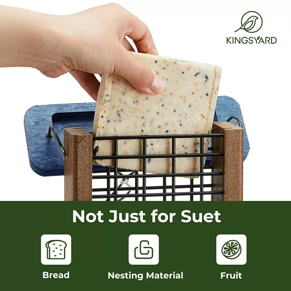 Kingsyard Tail Prop Suet Feeder for Woodpeckers 7