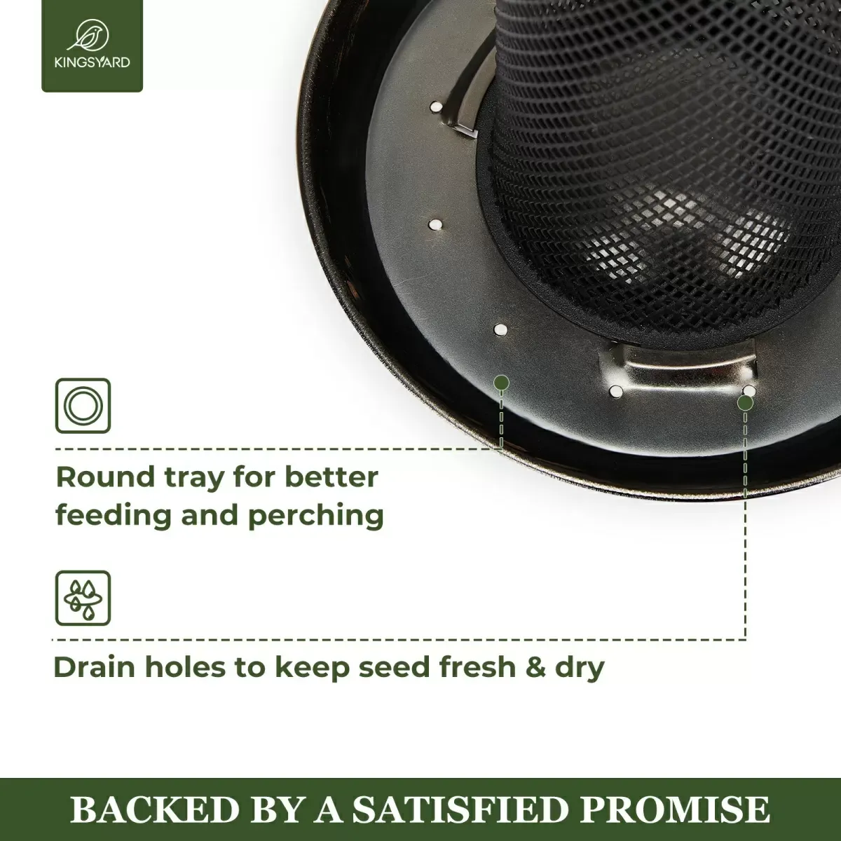 Kingsyard Metal Mesh Finch Feeder for Thistle & Nyjer Seed 5