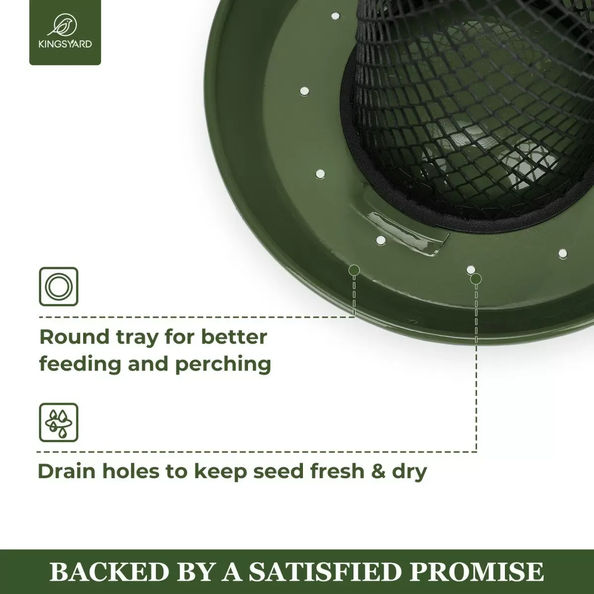 Green Kingsyard Heavy Duty Metal Mesh Bird Feeder 5