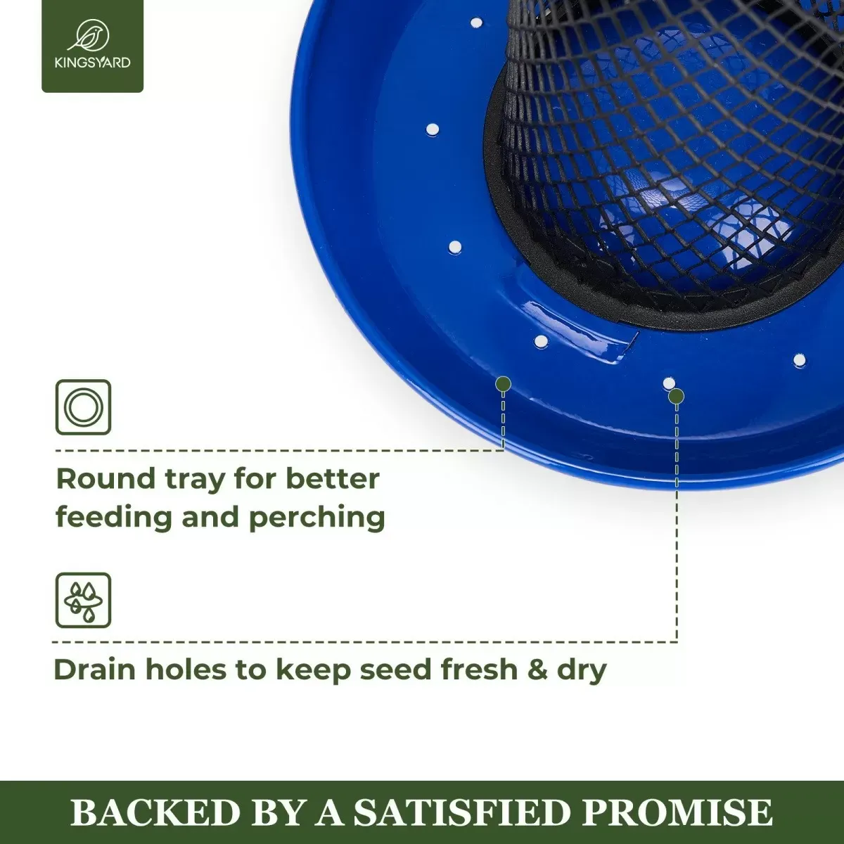 Blue Kingsyard Heavy Duty Metal Mesh Bird Feeder 5