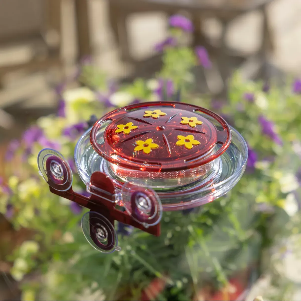 Kingsyard 8oz Plastic Window Hummingbird Feeder with Ant Moat