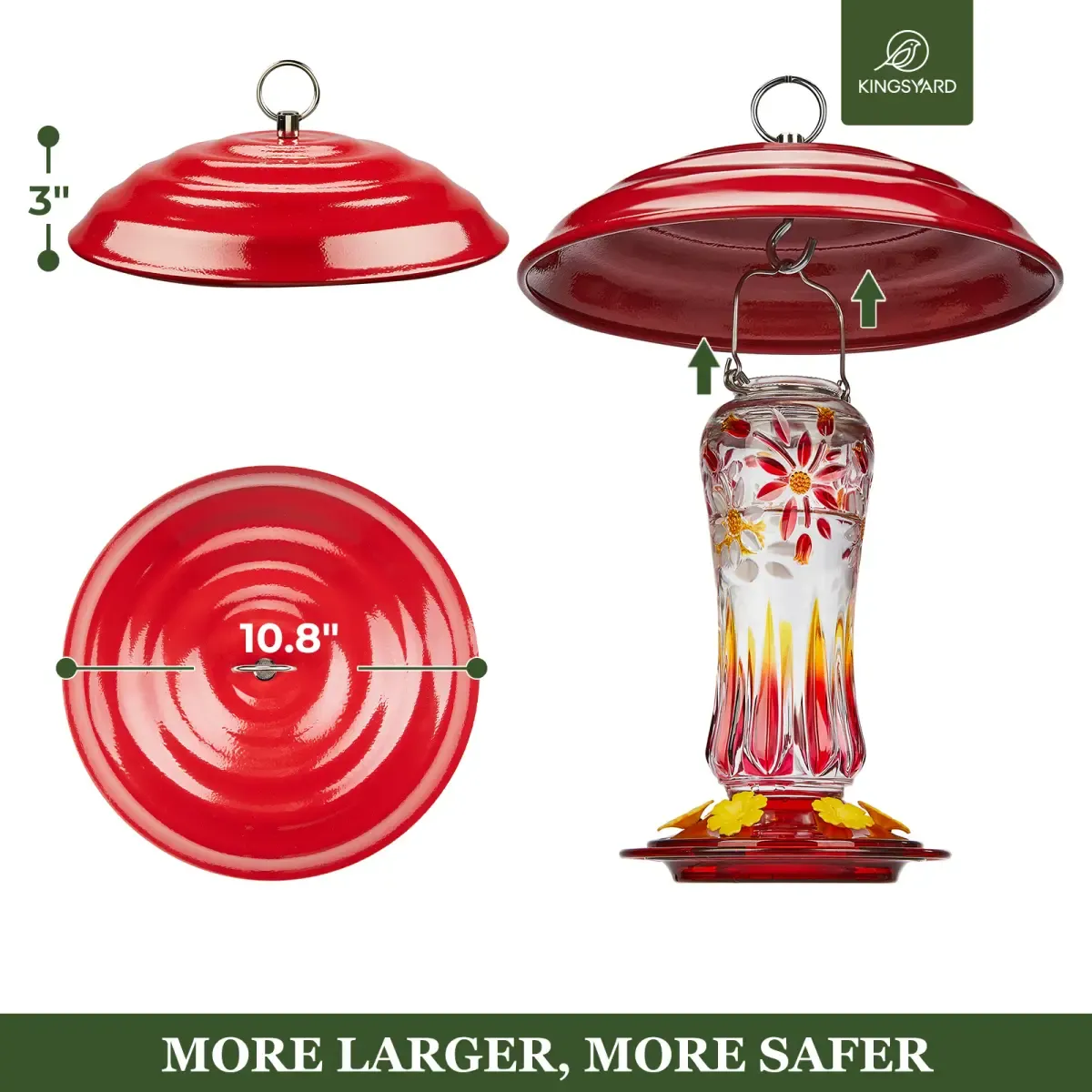 Red Kingsyard Metal Weather Protective Dome 2