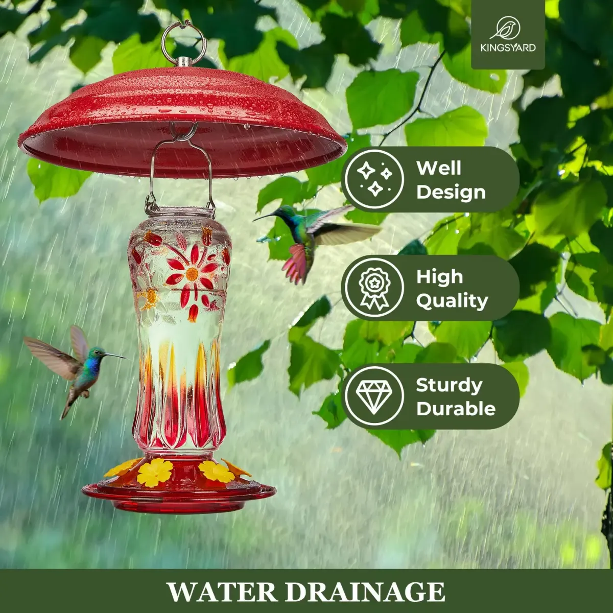 Red Kingsyard Metal Weather Protective Dome 3