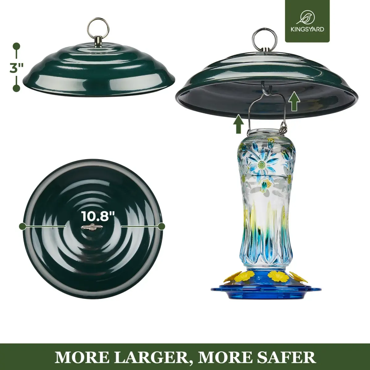Green Kingsyard Metal Weather Protective Dome 2