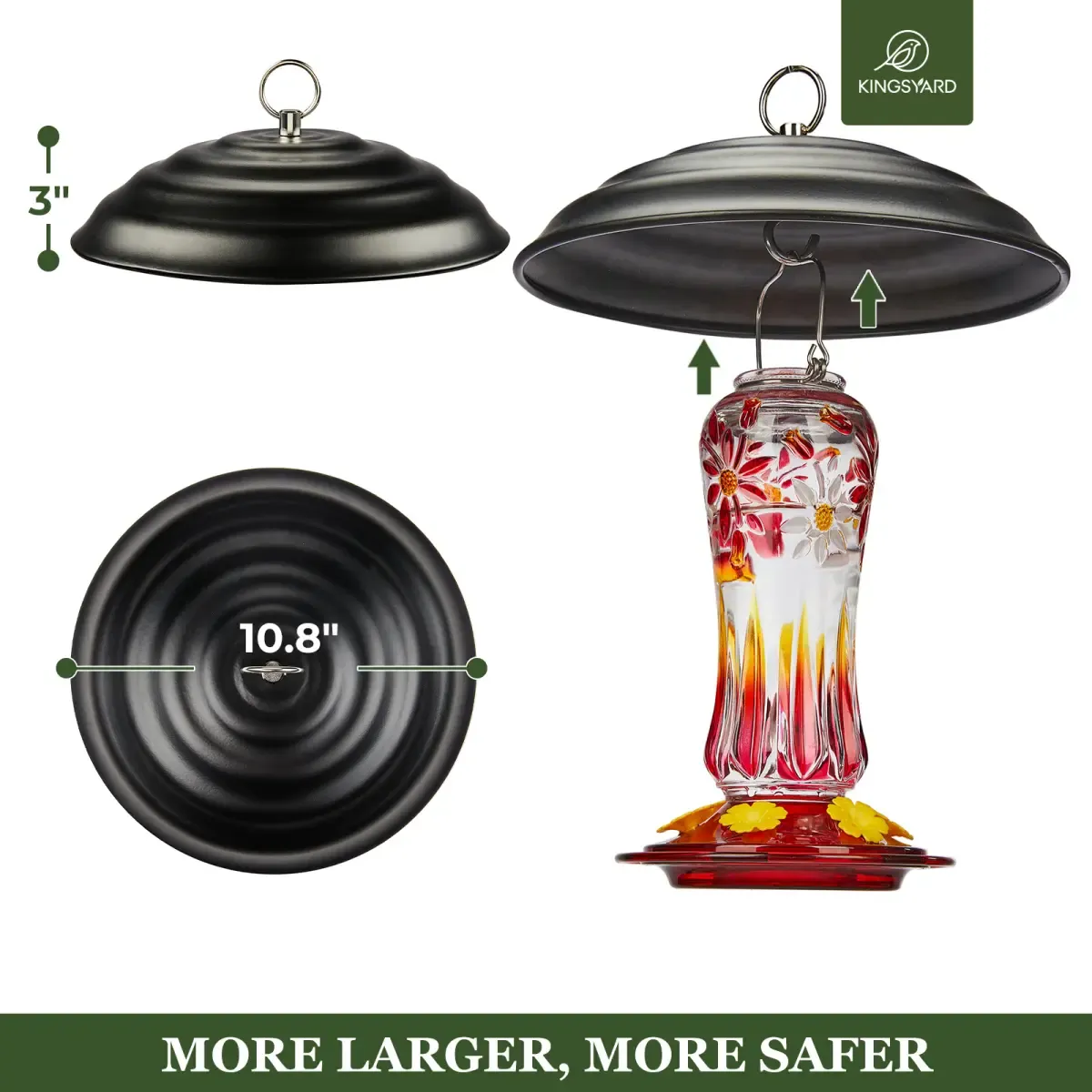 Black Kingsyard Metal Weather Protective Dome 2