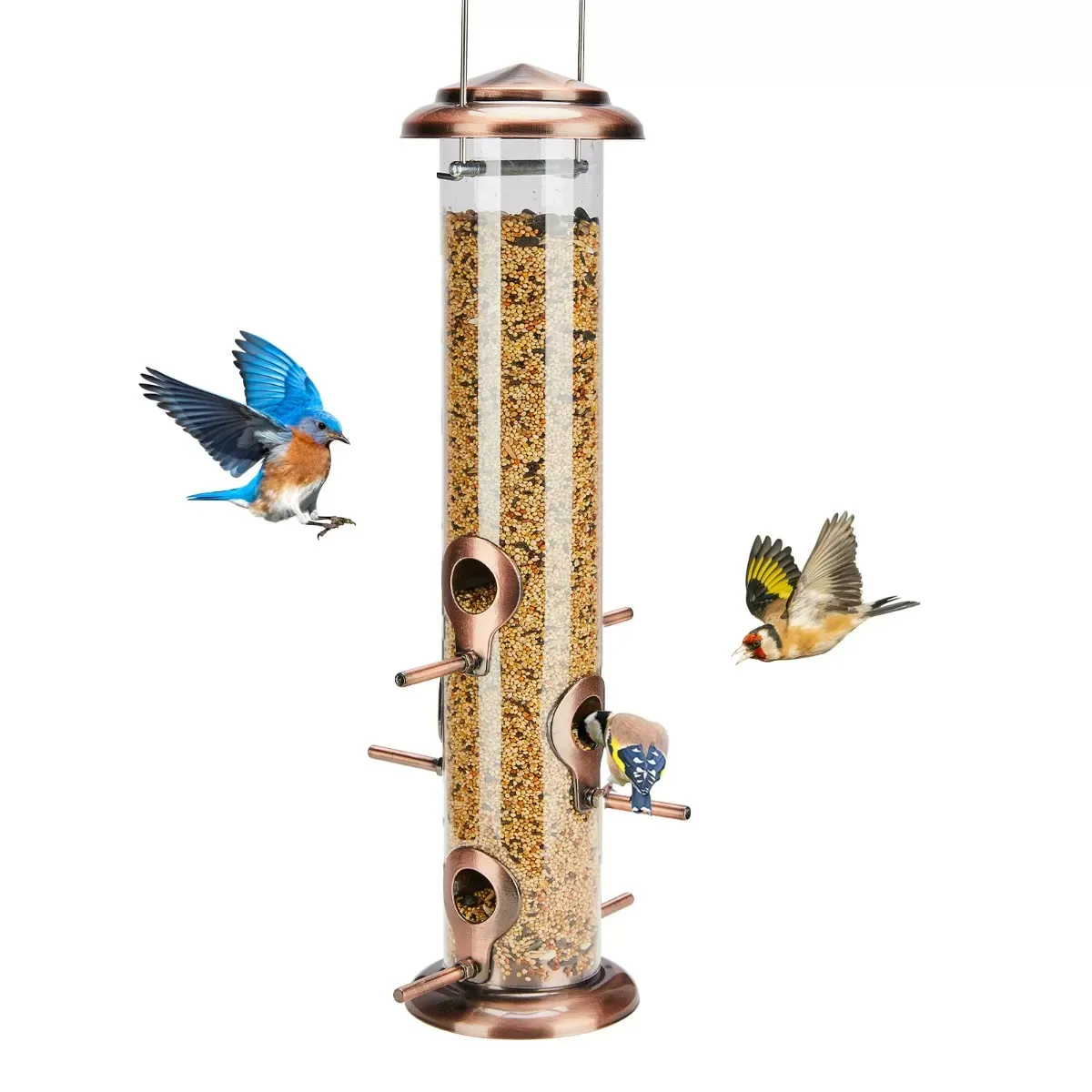 Kingsyard Chew-proof Metal Tube Bird Feeders 2